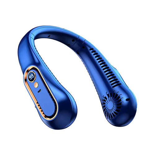 Portable USB Rechargeable Bladeless Neck Fan – Hands Free Cooling Comfort
