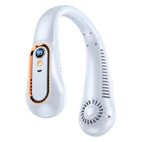 Portable USB Rechargeable Bladeless Neck Fan – Hands Free Cooling Comfort